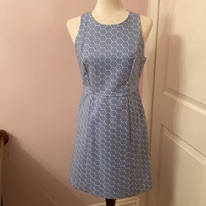 Gap blue/white shift dress